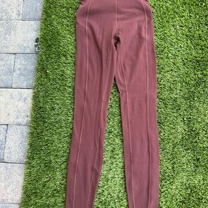 lululemon athletica Brown Leggings and gold